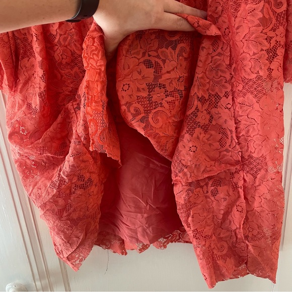 Free People Gilded Lace Mini Dress in Peach, Size L, NWOT - Picture 7 of 13